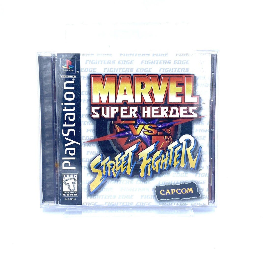 Marvel Super Heroes Vs Street Fighter playstation 1 PS1 With Manual ...
