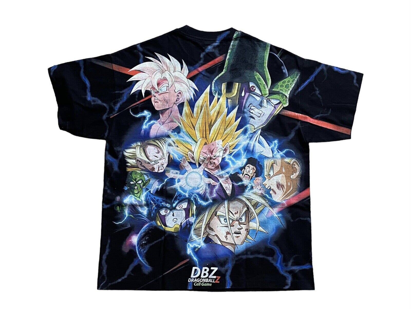 Dragon Ball Z Gohan & Cell All Over Print Sublimation Sweatshirt Size L EUC