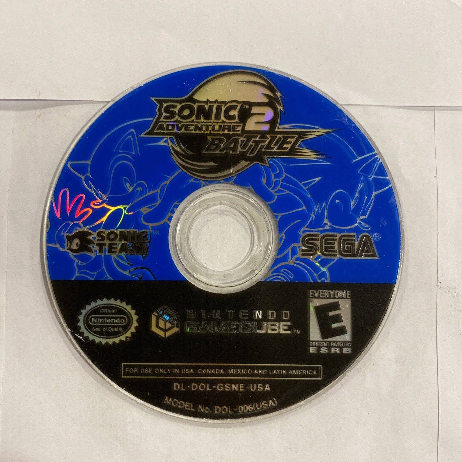 Sonic Adventure 2 Battle (GameCube, 2002) *TESTED AND MANUAL INCLUDED*