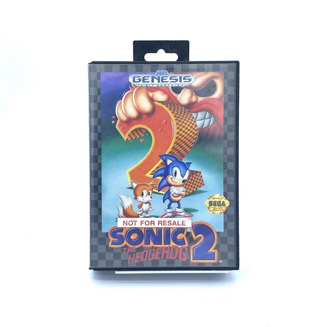 Sonic the Hedgehog 2 sega Genesis 1992 Not for Resale