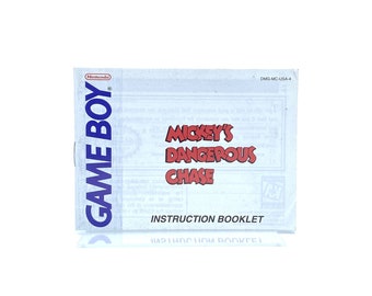 Mickey's Dangerous Chase GameBoy Nintendo Instruction Booklet Manual Only