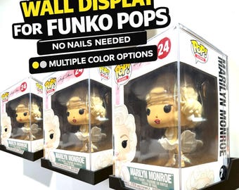 Funko Pop Wall Display | No Nails Required | Floating Funko Shelf | Funko Holder | Wall Mount Display | Multiple Colors