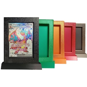 Displaystandaard voor toploader - meerdere kleuren en hout - past op standaard 35pt toploader