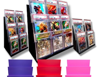 Card Display (PSA/CGC) 3-Card / 5 Pack / Black Carbon