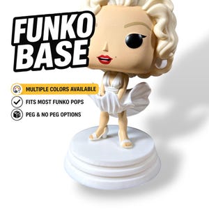 Base para Funko Pop / Opciones con y sin clavija / Soporte de exhibición Funko / Soporte para figuras Pop Vinyl / Base para figuras / Varios colores