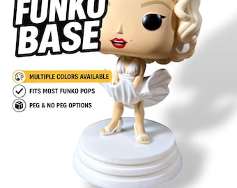 Funko Pop Stand Base | Peg & No Peg Options | Funko Display Stand | Pop Vinyl Holder | Figure Base Stand | Multiple Colors