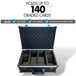 Estuche para tarjetas coleccionables graduadas – Capacidad para 140 tarjetas / Compatible con PSA, BGS, SGC, Toploaders, One-Touch, etc.