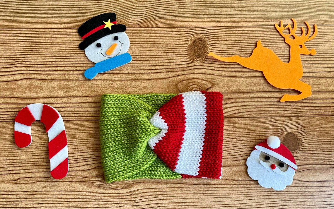 Grinch Inspired Knitted Headbands Etsy Canada