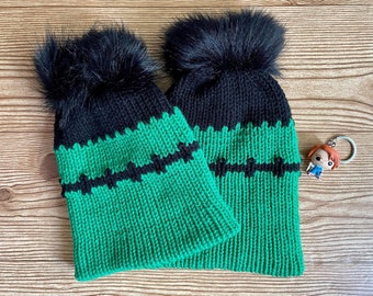 Gorros de punto inspirados en Frankenstein