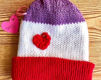 Gorros de punto de San Valentín
