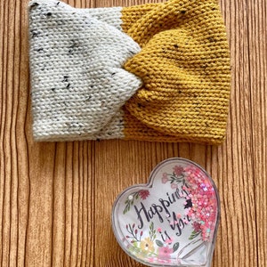 Beautiful Ivory Twisted Knitted Headbands