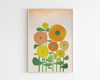 Sunflower_Digital Print - sunflower decor, flower print, flower painting, home decor, flower art, flower wall art, floral art, wall decor