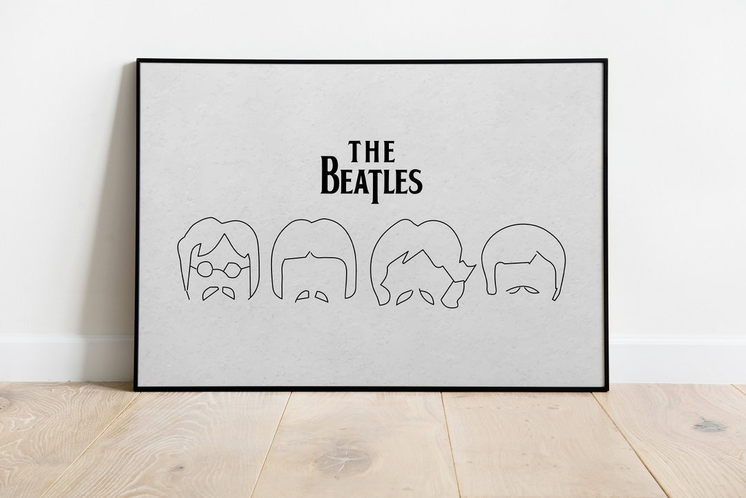 The Beatles Print, Wall Art, Digital Print, Music Wall Art