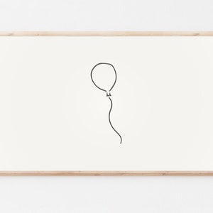 Samsung Frame TV Art, Minimal art, Baloon, sketch baloon, digital download, Samsung Art Tv, Frame TV Art, instant download, wall art, boho