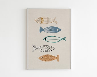 Fish_Digital Print, fish art, printable wall art, digital download, digital print, wall art, instant download, fish print, fish wall art