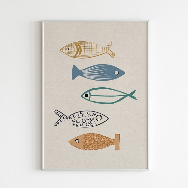 Fish_Digital Print, fish art, printable wall art, digital download, digital print, wall art, instant download, fish print, fish wall art