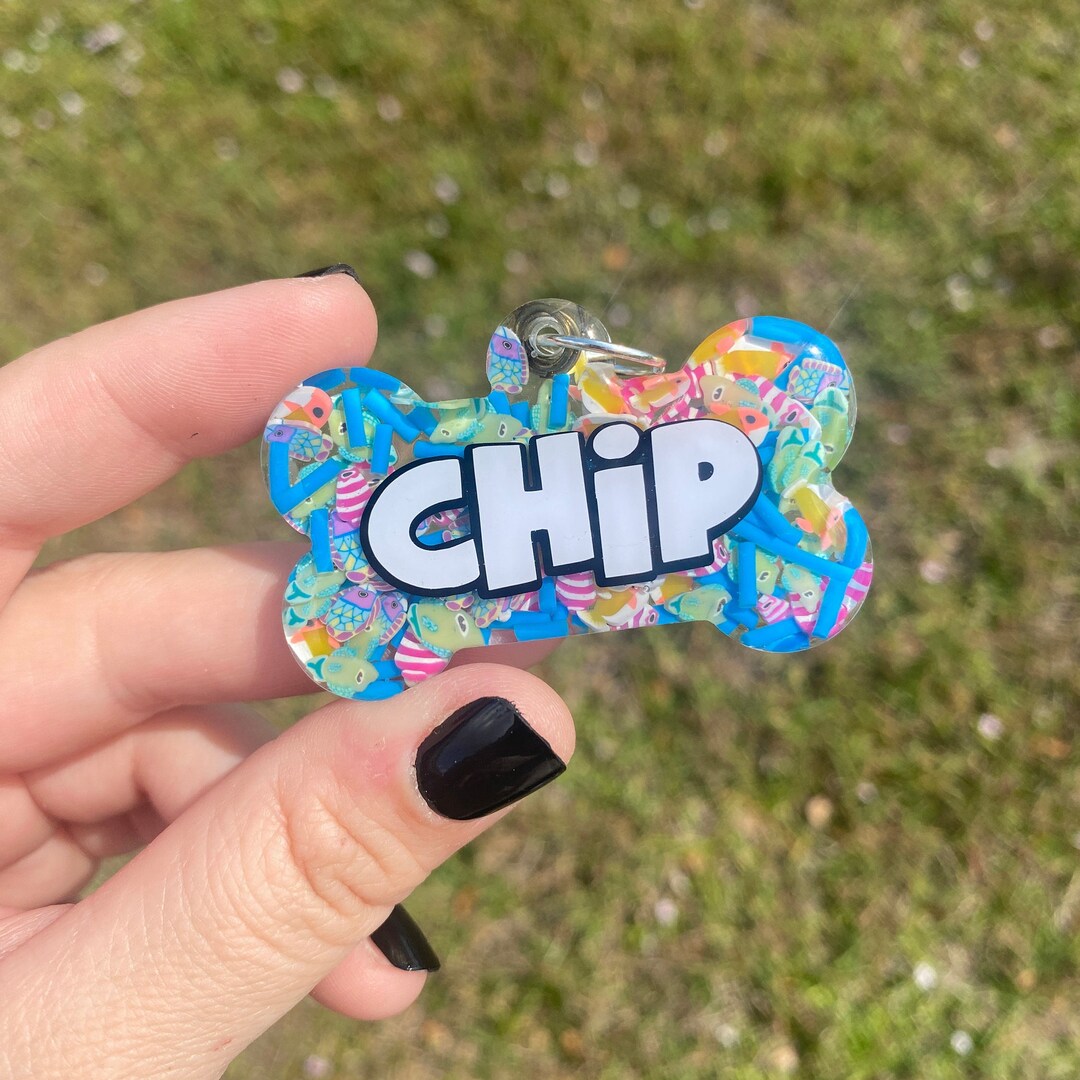 Mixed Fish Tag Custom Pet ID Collar Tags Aquatic Keychains Etsy