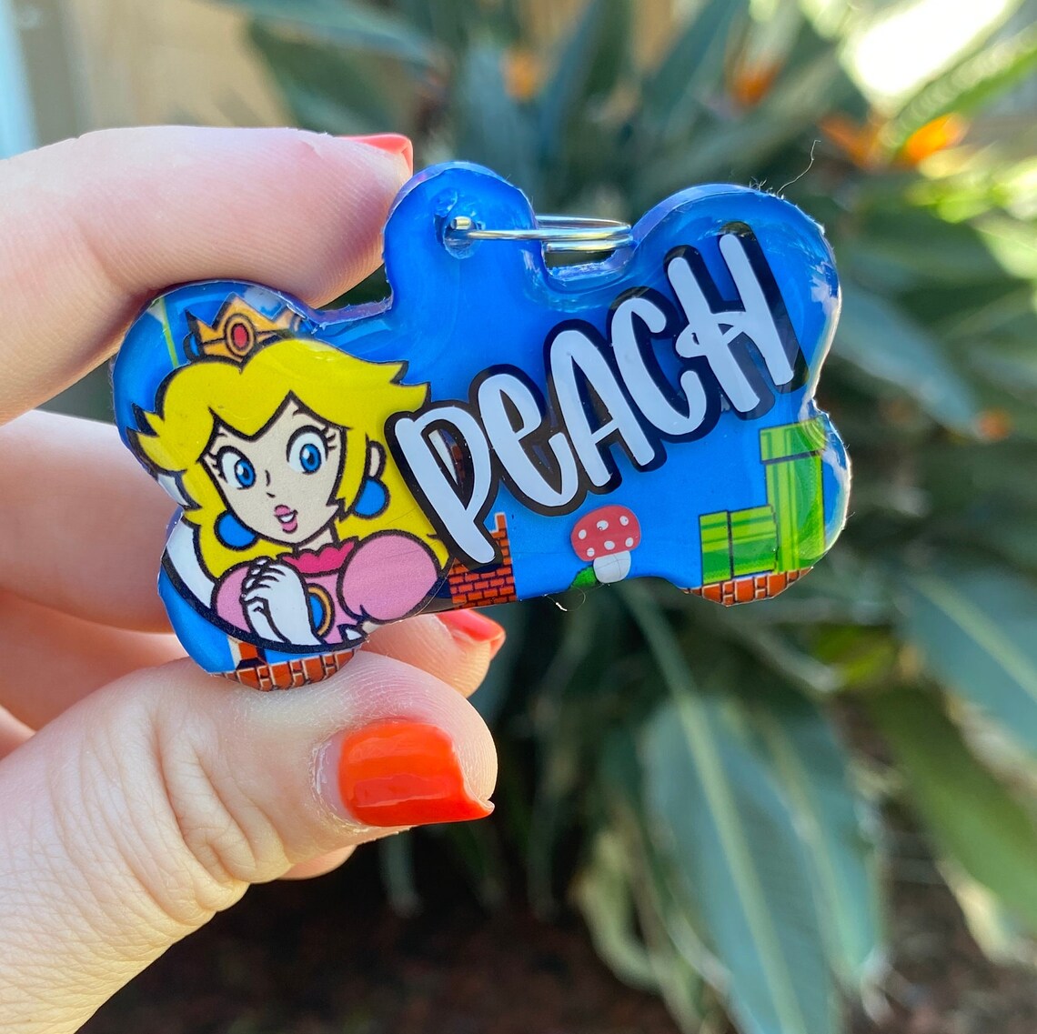 Princess Peach Dog Tag Super Mario Dog Tag Custom Pet Tags Etsy