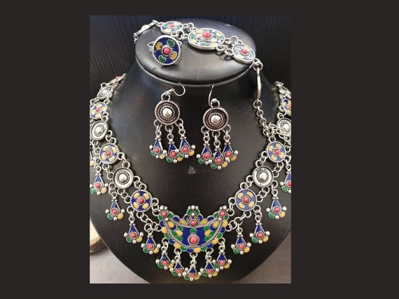 Necklace Kabyle Imitation Fantaisie bijoux Kabyle Imitation - Etsy