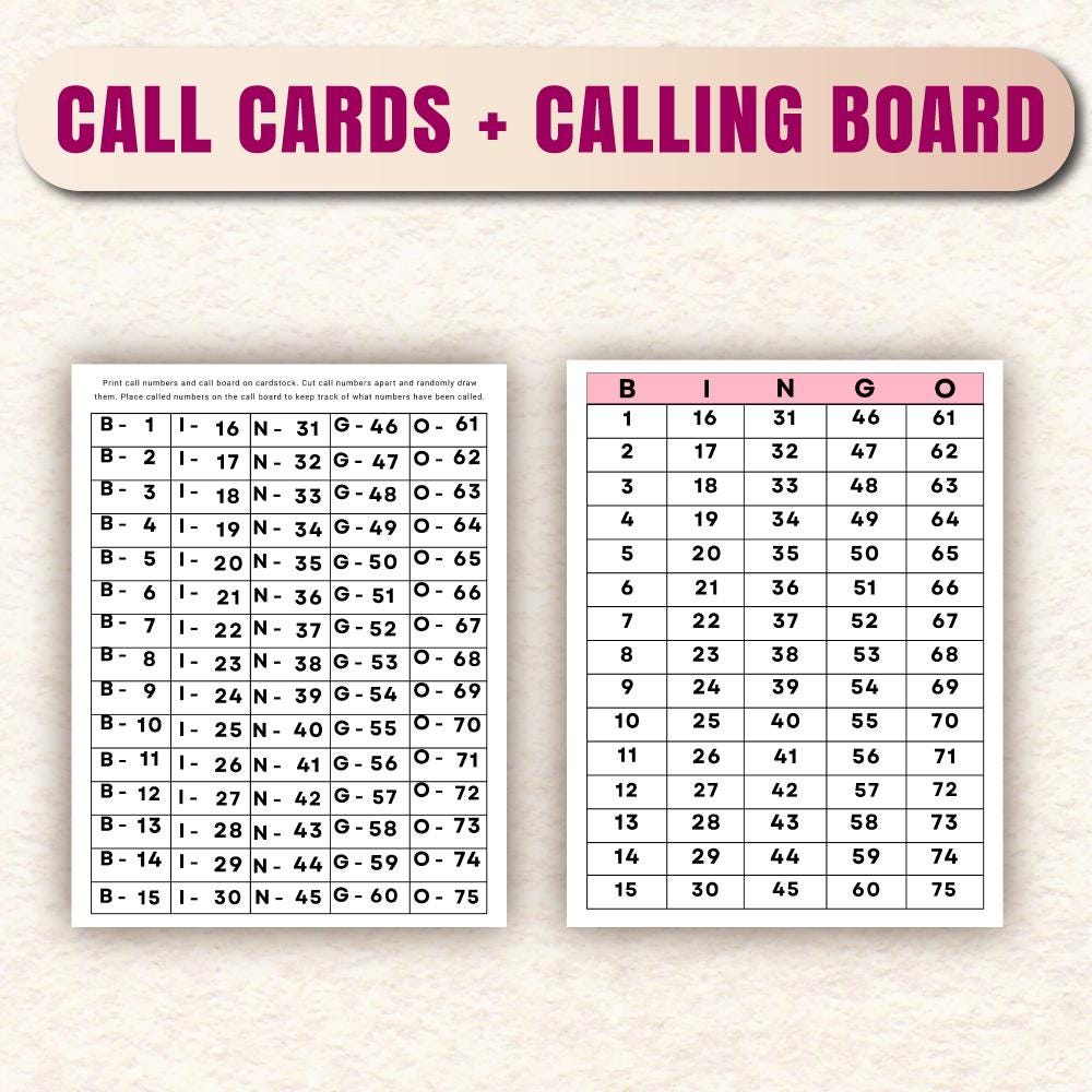 60 Bingo Cards Printable | Valentine’s Day Bingo Game | Kids Valentine ...