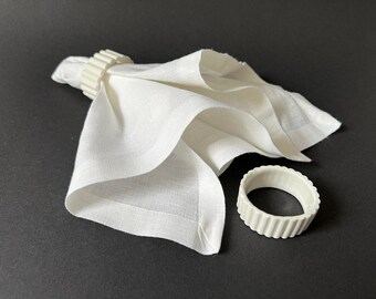 Porcelain napkin holders, handmade ceramics, luxury gift, gift for her, unique gift, table setting, tabelware, white napkin rings