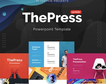Le | premium des modèles de présentation Powerpoint animés par la presse Collection de modèles PowerPoint