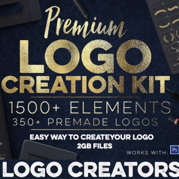 The ULTIMATE Logo Template Creator Kits Bundle 8 in 1 Series Mega Collection - PSD and AI editable