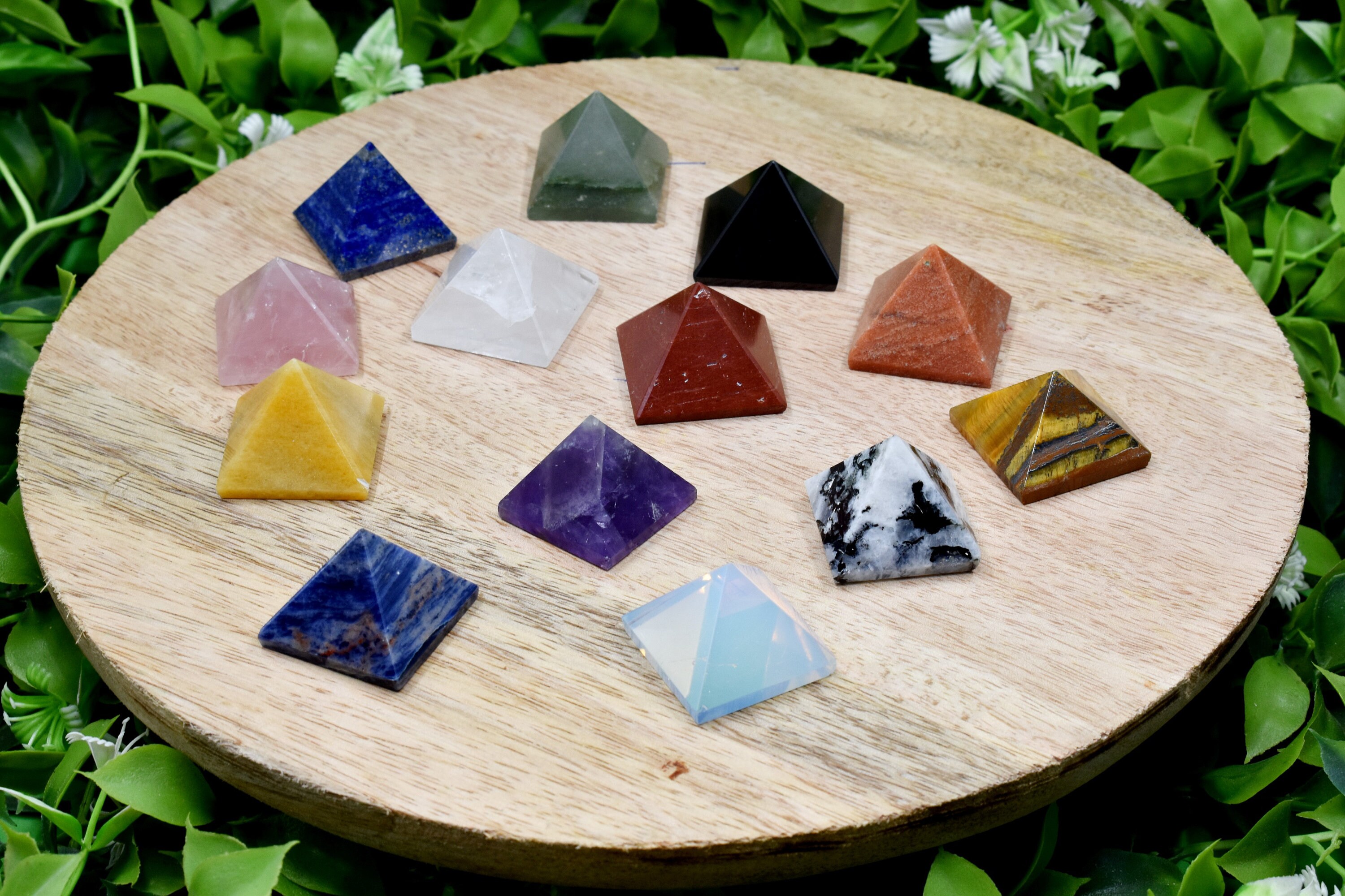 Pick One Mini Crystal Pyramids, Wholesale Bulk Lots Small Gemstone Home ...