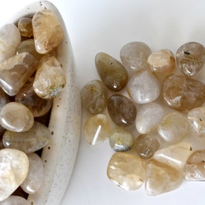 Golden Rutile Tumbled Stones, Healing Crystals Tumbled Stones in pack sizes of 1,2,5, 100 grams and 200 grams