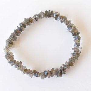 Natural Labradorite Chip Bracelets, Loose Crystal Gemstone Chip Bracelets