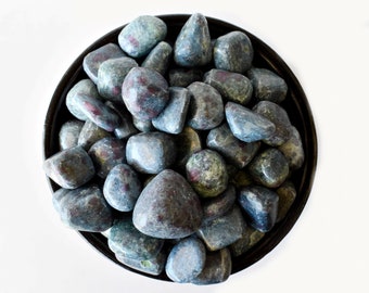 Bulk of Ruby Kyanite Tumbled Stones A Grade Healing Crystals Tumbled Stones in pack sizes of 4oz, 1/2 lb and 1 lb.
