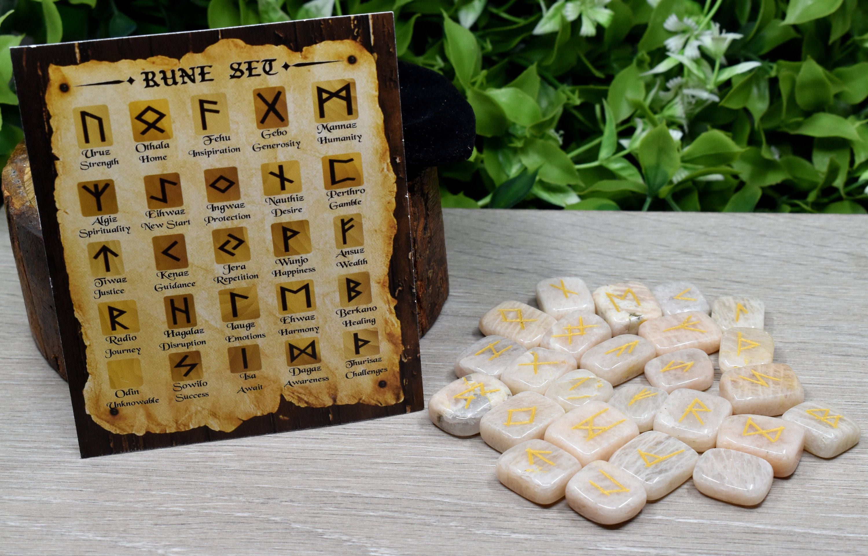 Moonstone Rune Sets Elder Futhrak Rune Set Comes With Black Etsy
