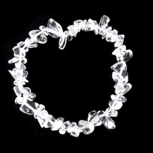Natural Crystal Quartz Chip Bracelets, Loose Crystal Gemstone Chip Bracelets