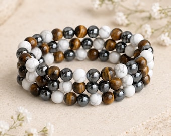 Gemini Zodiac Crystals Bracelet, Zodiac Sign Stones, Spiritual Gift For Geminis, Balance & Protection - Unique Gift For Gemini Birthdays