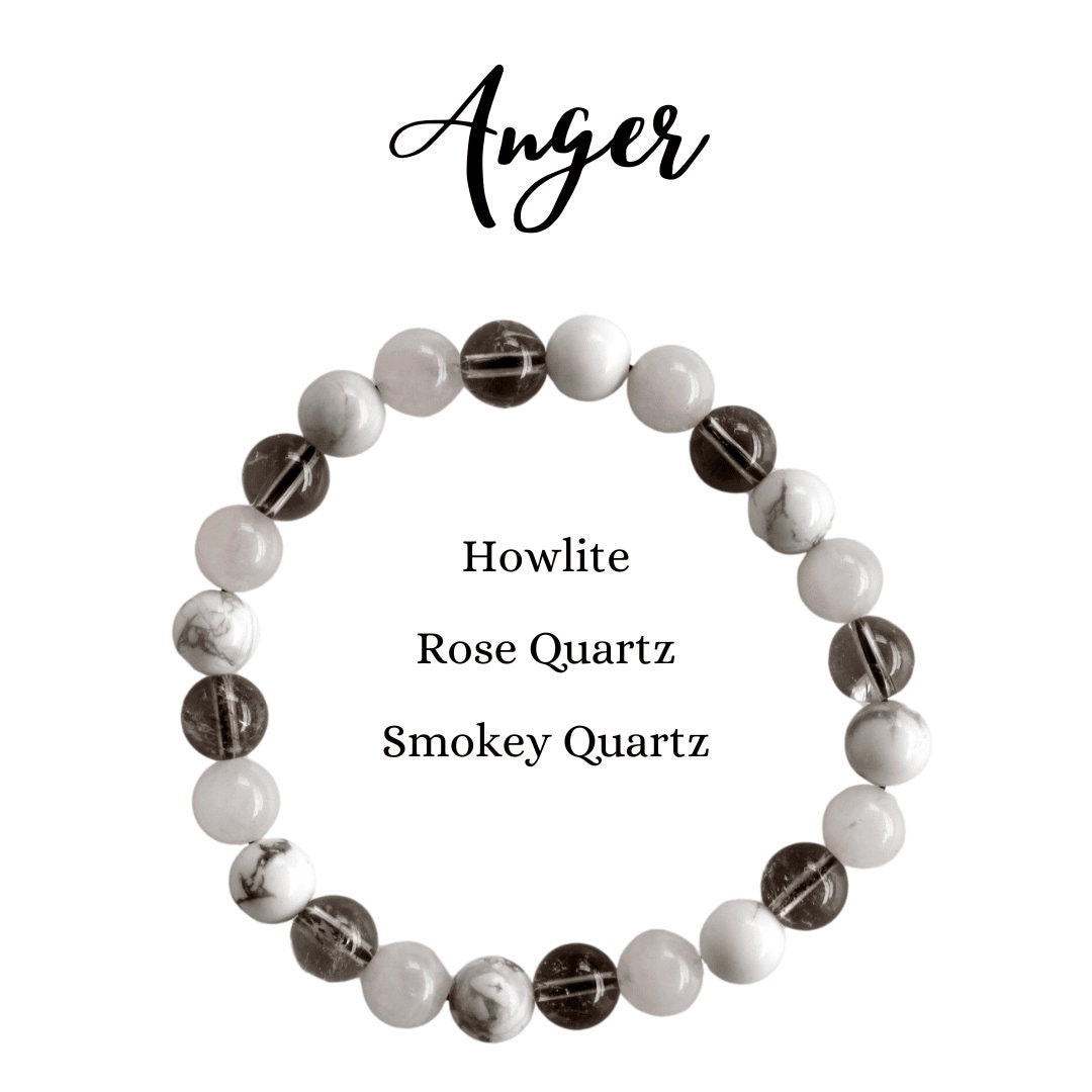Release and Control ANGER Crystal Bracelet, Anger Management Healing