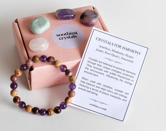 Inspire HARMONY Crystals Set, Harmony Gifts, Healing Crystal Kits, Harmony Gift Stability, Crystal Spiritual Stones, Gems For Harmony