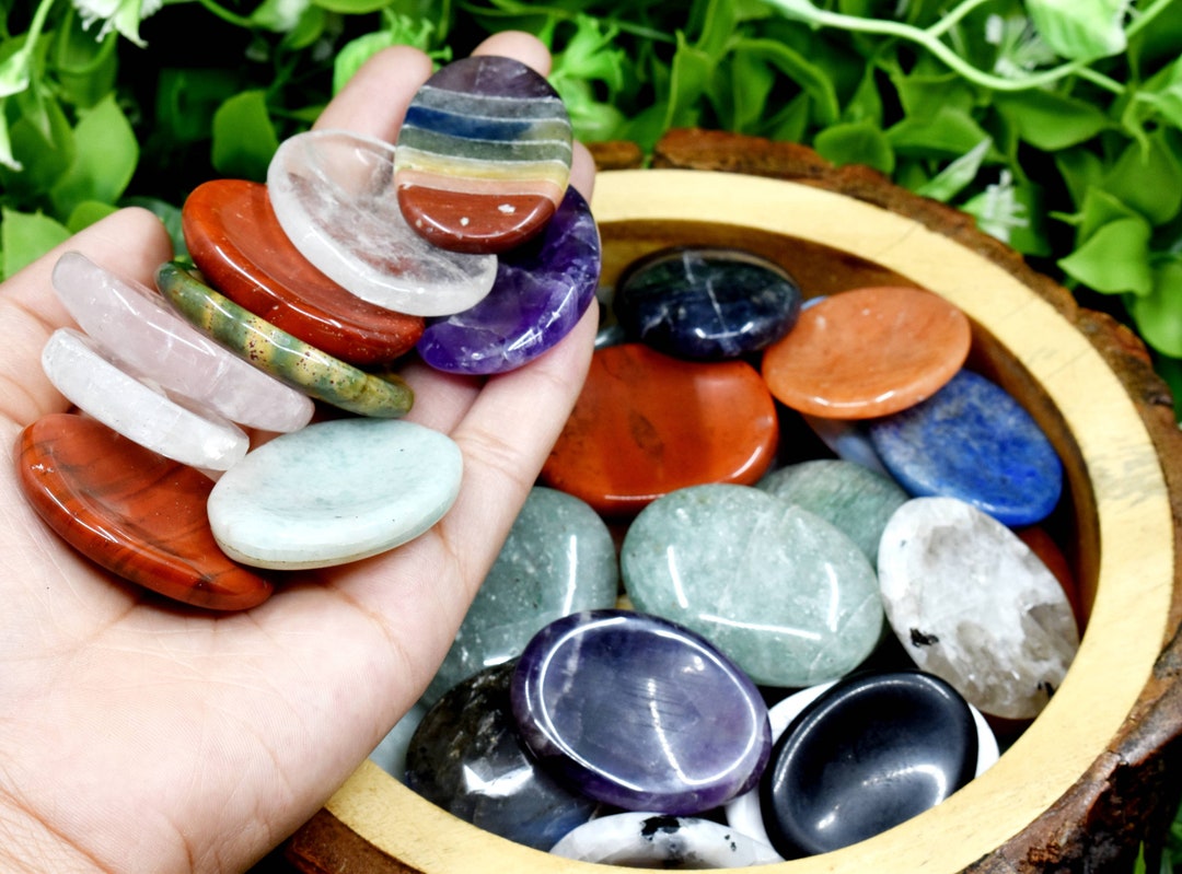 Bulk Worry Stones Mix Lot of 50 Pcs Wholesale Worry Stones, Bulk Palm