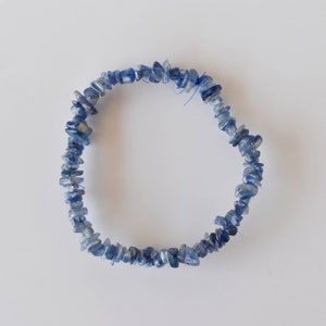 Natural Kyanite Chip Bracelets,  Loose Crystal Gemstone Chip Bracelets