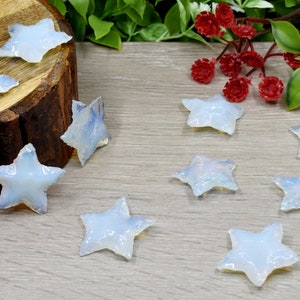 1.25'' Opal Glass Flat Stars Arrowheads Jewelery Making And Wire Wrapping, Beautiful Display Piece Native Indian Arrowhead