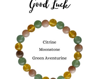 GOOD LUCK Bracelet, Bringing Good Luck Crystal Bracelet,  Inspiration Bracelet, Crystal Healing Bracelet, Good Luck Gifts