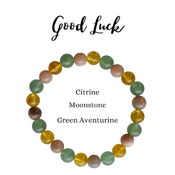 GOOD LUCK Bracelet, Bringing Good Luck Crystal Bracelet,  Inspiration Bracelet, Crystal Healing Bracelet, Good Luck Gifts