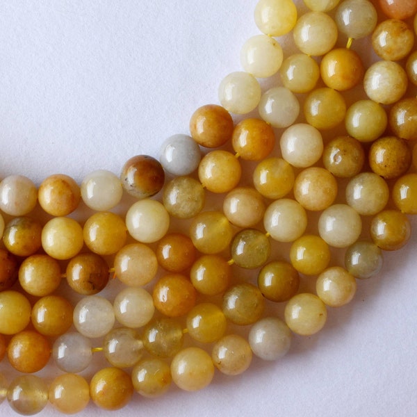 Yellow Aventurine 4mm, 6mm, 8mm, 10mm Round Beads