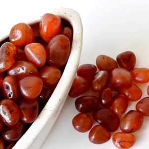 Carnelian Tumbled Stones, Healing Crystals Tumbled Stones in pack sizes of 1,2,5, 100 grams and 200 grams