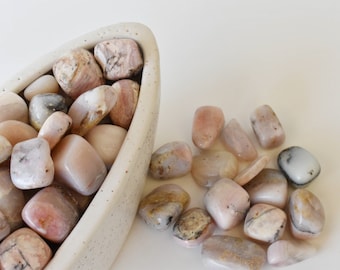 Pink Opal Tumbled Stones, Healing Crystals, Tumbled Stones in pack sizes of 1,2,5, 100 grams and 200 grams