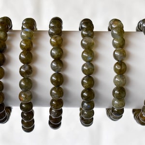 Labradorite Bracelet A Round Bead Bracelet, Gemstone Bracelet, 6mm, 8mm, 10mm