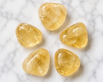 Citrine Tumbled Stones, Healing Crystals in Pack Sizes of 1,2,5 Pcs and 100,200 grams, Stone Tumbling, Healing Prosperity Citrine Gemstones