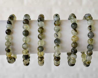 10 Perles En Pierre Phrénite - Chips, Rocailles, Bâtonnets 12-25 Mm, Pour Bijoux Et Créations, Neuf