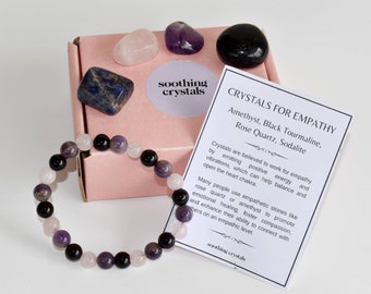 EMPATH PROTECTION Crystals Set, Empathy Gift, Crystal Kit, Empathy For Gift Box, Empathy Protection Kit, Protect Stone Set, Gift For Her