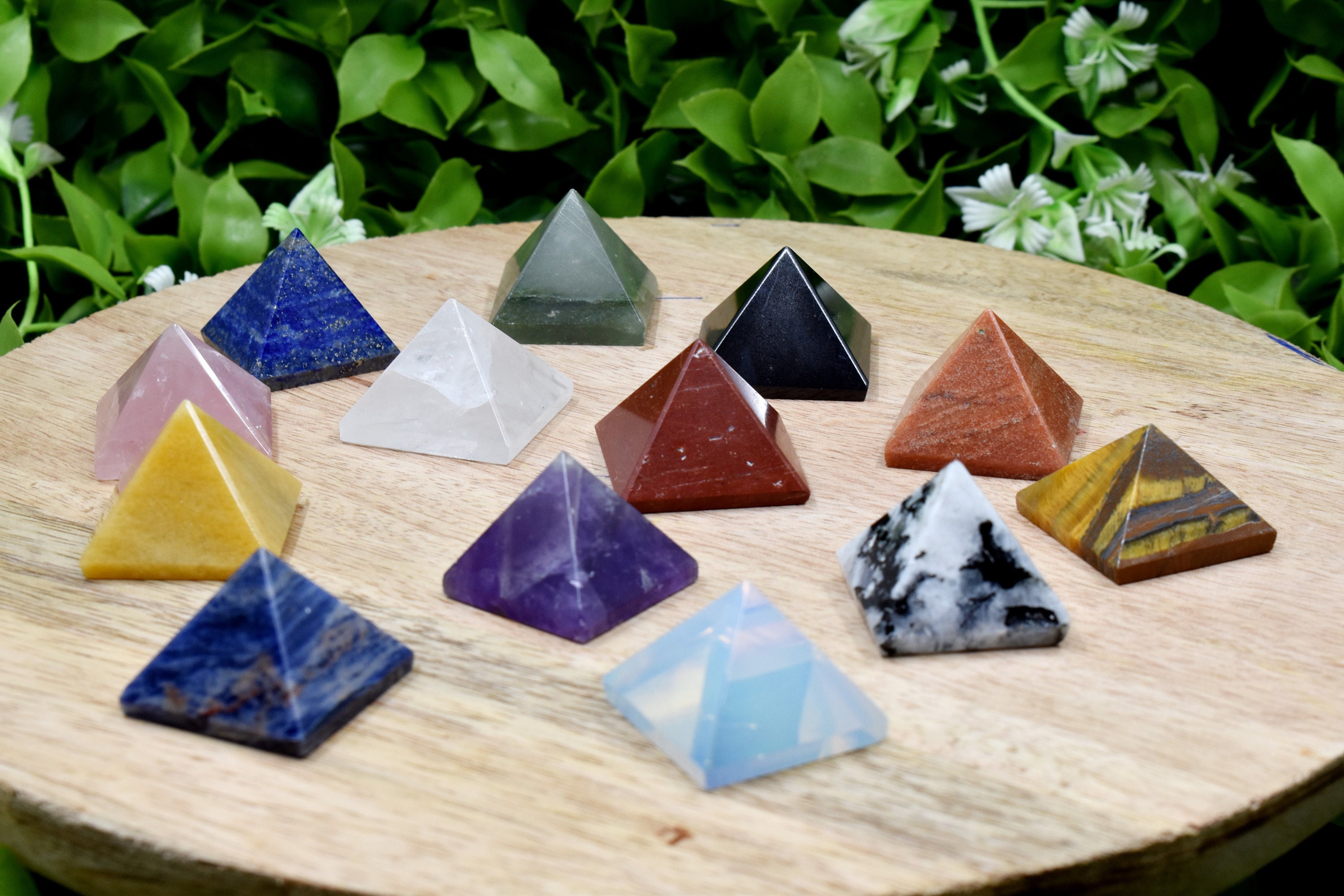 Pick One Mini Crystal Pyramids, Wholesale Bulk Lots Small Gemstone Home ...