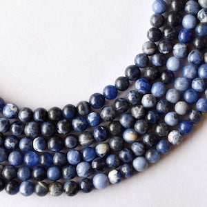 Sodalite 4mm, 6mm, 8mm, 10mm, 12mm Round Beads